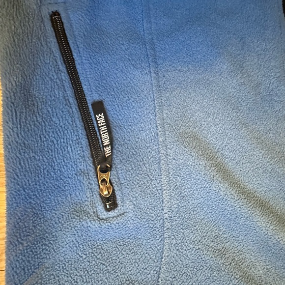 North face women’s zip up fleece blue black size large - Picture 6 of 7